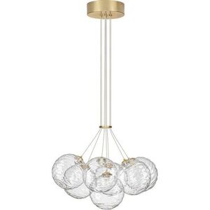 Skleněné LED stmívatelné závěsné svítidlo v mosazné barvě ø 42 cm Blazik – Nova Luce obraz
