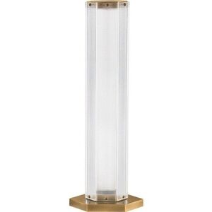 Ocelová LED stolní lampa v mosazné barvě se skleněným stínidlem (výška 55, 5 cm) Essenzo – Nova Luce obraz