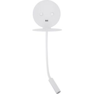 Bílé hliníkové LED nástěnné svítidlo s ohybatelnou konstrukcí/s USB portem Eclip – Nova Luce obraz