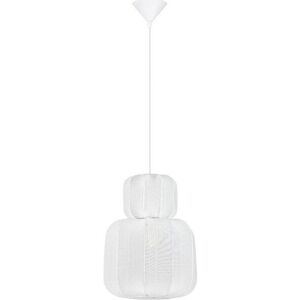 Matně bílé látkové závěsné svítidlo ø 28 cm Delina – Nova Luce obraz