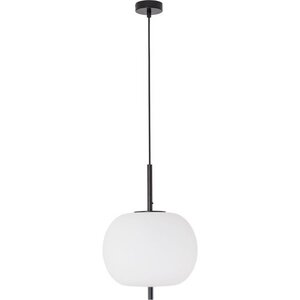 Bílé/černé skleněné závěsné svítidlo ø 30 cm Lato – Nova Luce obraz