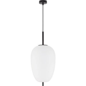 Bílé/černé skleněné závěsné svítidlo ø 27 cm Lato – Nova Luce obraz