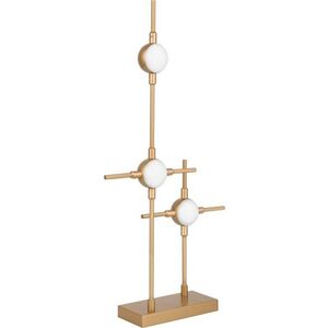 Kovová LED stolní lampa ve zlaté barvě se stínidlem z akrylového skla (výška 52 cm) Atomo – Nova Luce obraz