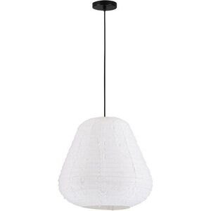 Bílé lněné závěsné svítidlo ø 50 cm Linnet – Nova Luce obraz
