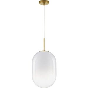 Bílé/ve zlaté barvě skleněné závěsné svítidlo ø 24 cm Chrysi – Nova Luce obraz