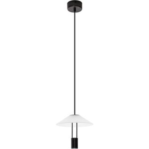 Matně černé hliníkové LED závěsné svítidlo se stínidlem z akrylového skla ø 22 cm Anafi – Nova Luce obraz