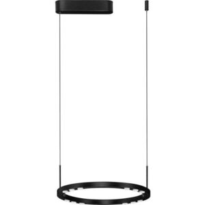 Matně černé hliníkové LED stmívatelné závěsné svítidlo ø 40 cm Lunette – Nova Luce obraz