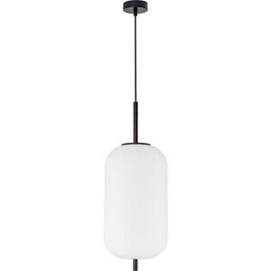 Bílé/černé skleněné závěsné svítidlo ø 22 cm Lato – Nova Luce obraz