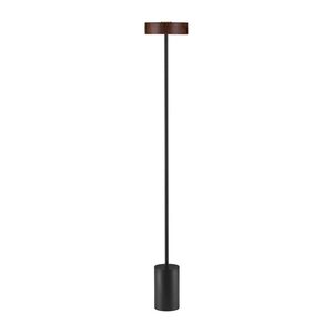 Černá/v tmavě přírodní barvě kovová LED stojací lampa (výška 135 cm) Thea – Nova Luce obraz