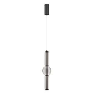 Šedé skleněné LED stmívatelné závěsné svítidlo ø 12 cm Ulon – Nova Luce obraz