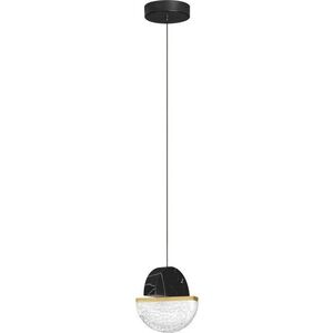 Černé kovové LED stmívatelné závěsné svítidlo ø 16 cm Dorin – Nova Luce obraz