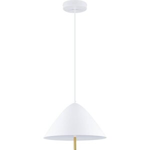 Bílé kovové LED závěsné svítidlo s kovovým stínidlem ø 40 cm Oros – Nova Luce obraz