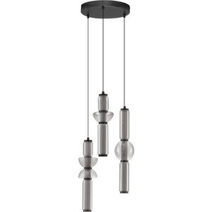 Šedé skleněné LED stmívatelné závěsné svítidlo ø 38 cm Ulon – Nova Luce obraz