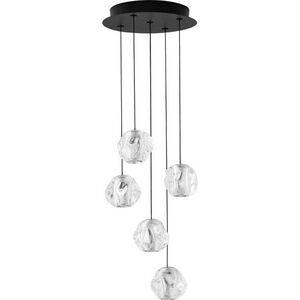 Matně černé kovové LED stmívatelné závěsné svítidlo se stínidlem z akrylového skla ø 30 cm Ifos – Nova Luce obraz