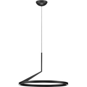 Matně černé hliníkové LED stmívatelné závěsné svítidlo ø 60 cm Tilia – Nova Luce obraz