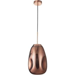 Skleněné závěsné svítidlo v růžovo zlaté barvě ø 22 cm Lava – Nova Luce obraz