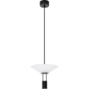 Matně černé hliníkové LED závěsné svítidlo se stínidlem z akrylového skla ø 22 cm Anafi – Nova Luce obraz