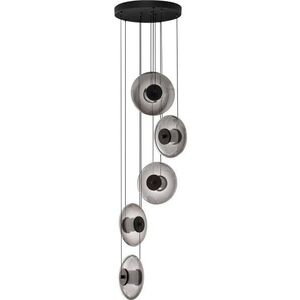 Matně černé skleněné LED stmívatelné závěsné svítidlo ø 40 cm Ballet – Nova Luce obraz