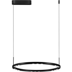 Matně černé hliníkové LED stmívatelné závěsné svítidlo ø 60 cm Lunette – Nova Luce obraz
