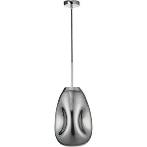 Skleněné závěsné svítidlo v leskle stříbrné barvě ø 22 cm Lava – Nova Luce obraz
