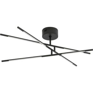 Černé kovové LED stmívatelné stropní svítidlo se stínidlem z akrylového skla 77x84 cm Raccio – Nova Luce obraz