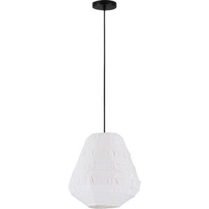 Bílé lněné závěsné svítidlo ø 36 cm Linnet – Nova Luce obraz