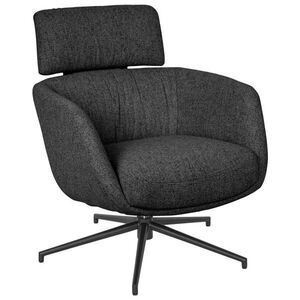 Dieter Knoll RELAXAČNÍ KŘESLO, kov, textil, černá, tmavě šedá obraz