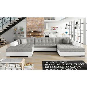 MID.YOU SEDACÍ SOUPRAVA, textil, bílá, světle šedá obraz