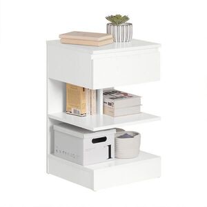SoBuy NOČNÍ STOLEK s jednou zásuvkou Bílá 39x39x65cm Minimalistický obraz