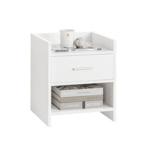 SoBuy NOČNÍ STOLEK s jedním zásuvkou Bílá 38x35x45cm Minimalistický obraz
