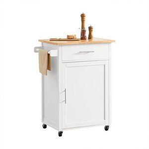 SoBuy KUCHYŇSKÝ VOZÍK s 1 zásuvkou Bílá 68x46x90cm Moderní obraz