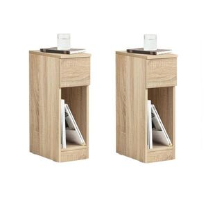 SoBuy SADA 2 NOČNÍCH STOLKŮ s 1 zásuvkou 35x20x60cm Moderní obraz