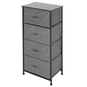 ML-DESIGN SKŘÍŇKA se zásuvkami z látky 45 x 30 x 94 cm, šedá obraz