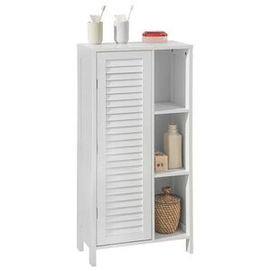 SoBuy VYSOKÁ KOUPELNOVÁ SKŘÍŇKA s jednými dveřmi Bílá 48x24x96cm Minimalistický obraz