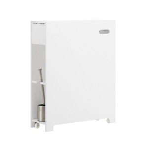 SoBuy NÍZKÁ KOUPELNOVÁ SKŘÍŇKA se 2 zásuvkami Bílá 60x17x75cm Minimalistický obraz
