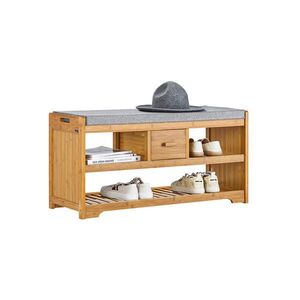 SoBuy ZÁSUVKOVÝ BOTNÍK Bambus 91x34x45cm Nordický obraz
