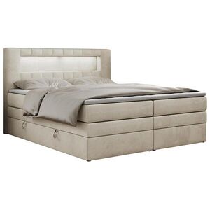 MKS POSTEL BOXSPRING GOLD 5 KING 160/200 - Béžová Samet - H3 obraz
