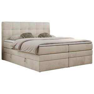 MKS POSTEL BOXSPRING LUKA KING 200/200 - Béžová Samet - H3 obraz