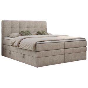 MKS POSTEL BOXSPRING LUKA KING 160/200 - Béžová Strukturovaná látka - H3 obraz