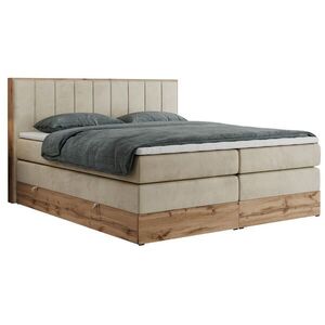 MKS POSTEL BOXSPRING BELLISSIMO KING 160/200 - Béžová Samet - H3 obraz