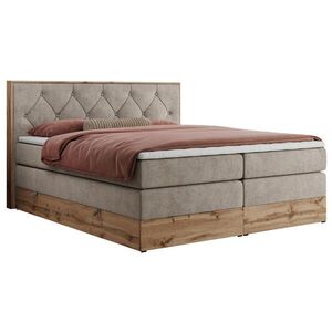 MKS POSTEL BOXSPRING VENETO KING 140/200 - Béžová Strukturovaná látka - H3 obraz