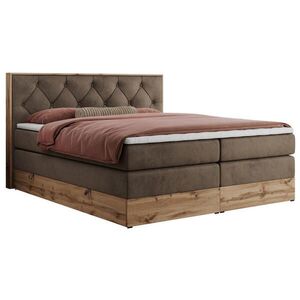 MKS POSTEL BOXSPRING VENETO KING 160/200 - Hnědá Samet - H3 obraz