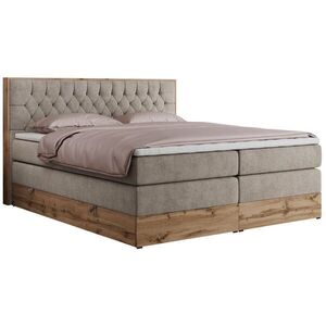MKS POSTEL BOXSPRING AMORE KING 160/200 - Béžová Strukturovaná látka - H3 obraz