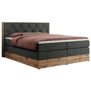 MKS POSTEL BOXSPRING VENETO KING 140/200 - Šedá Strukturovaná látka - H3 obraz