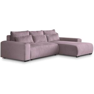 Beautysofa ROHOVÁ rozkládací pohovka Benny růžová, pravá obraz