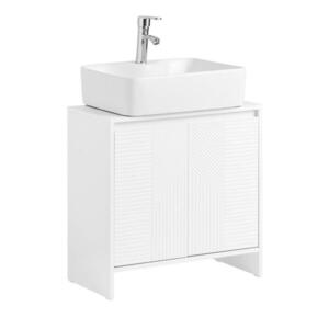 SoBuy SPODNÍ SKŘÍŇKA POD UMYVADLO se 2 dveřmi Bílá 60x30x61cm Moderní obraz