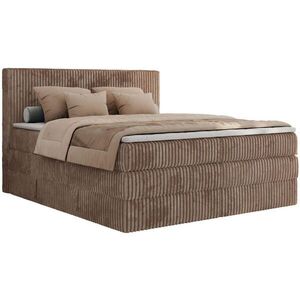 MKS POSTEL BOXSPRING TILIANO KING 160/200 - Hnědý manšestr - H3 obraz