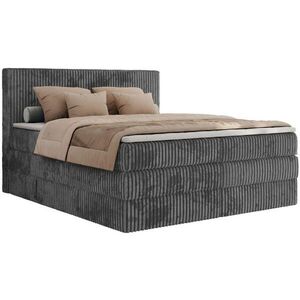 MKS POSTEL BOXSPRING TILIANO KING 200/200 - Šedá manšestr - H3 obraz