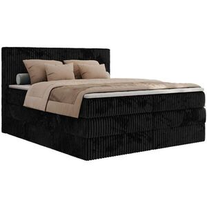 MKS POSTEL BOXSPRING TILIANO KING 160/200 - Černý manšestr - H3 obraz