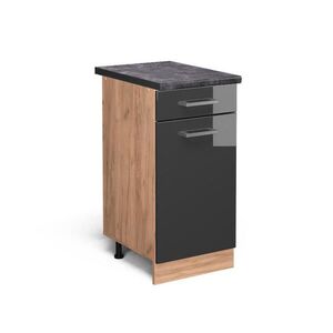 Vicco SPODNÍ SKŘÍŇKA KUCHYŇSKÉ LINKY R-Line Antracitový vysoký lesk 40 cm , PD Antracit obraz